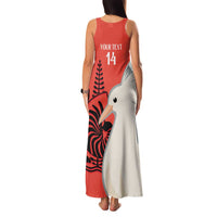 Custom Nouvelle-Caledonie Football Family Matching Tank Maxi Dress and Hawaiian Shirt Allez Les Cagous Simple Style LT14 - Polynesian Pride