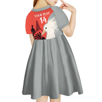 Custom Nouvelle-Caledonie Football Kid Short Sleeve Dress Allez Les Cagous Simple Style LT14 - Polynesian Pride
