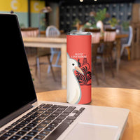 Custom Nouvelle-Caledonie Football Skinny Tumbler Allez Les Cagous Simple Style LT14 - Polynesian Pride