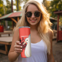 Custom Nouvelle-Caledonie Football Skinny Tumbler Allez Les Cagous Simple Style LT14 - Polynesian Pride