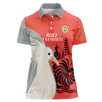 Custom Nouvelle-Caledonie Football Women Polo Shirt Allez Les Cagous Simple Style LT14 Female Red - Polynesian Pride