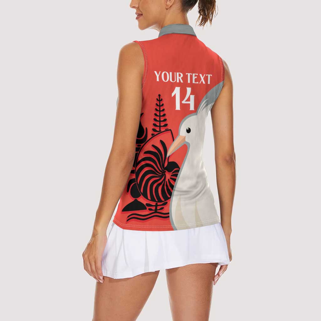 Custom Nouvelle-Caledonie Football Women Sleeveless Polo Shirt Allez Les Cagous Simple Style LT14 - Polynesian Pride