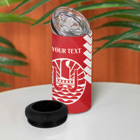 Custom Tahiti Football 4 in 1 Can Cooler Tumbler Go Toa Aito LT14 - Polynesian Pride