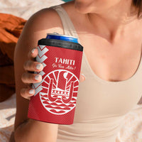 Custom Tahiti Football 4 in 1 Can Cooler Tumbler Go Toa Aito LT14 - Polynesian Pride
