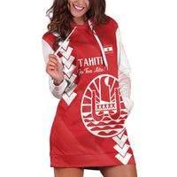 Custom Tahiti Football Hoodie Dress Go Toa Aito LT14 Red - Polynesian Pride