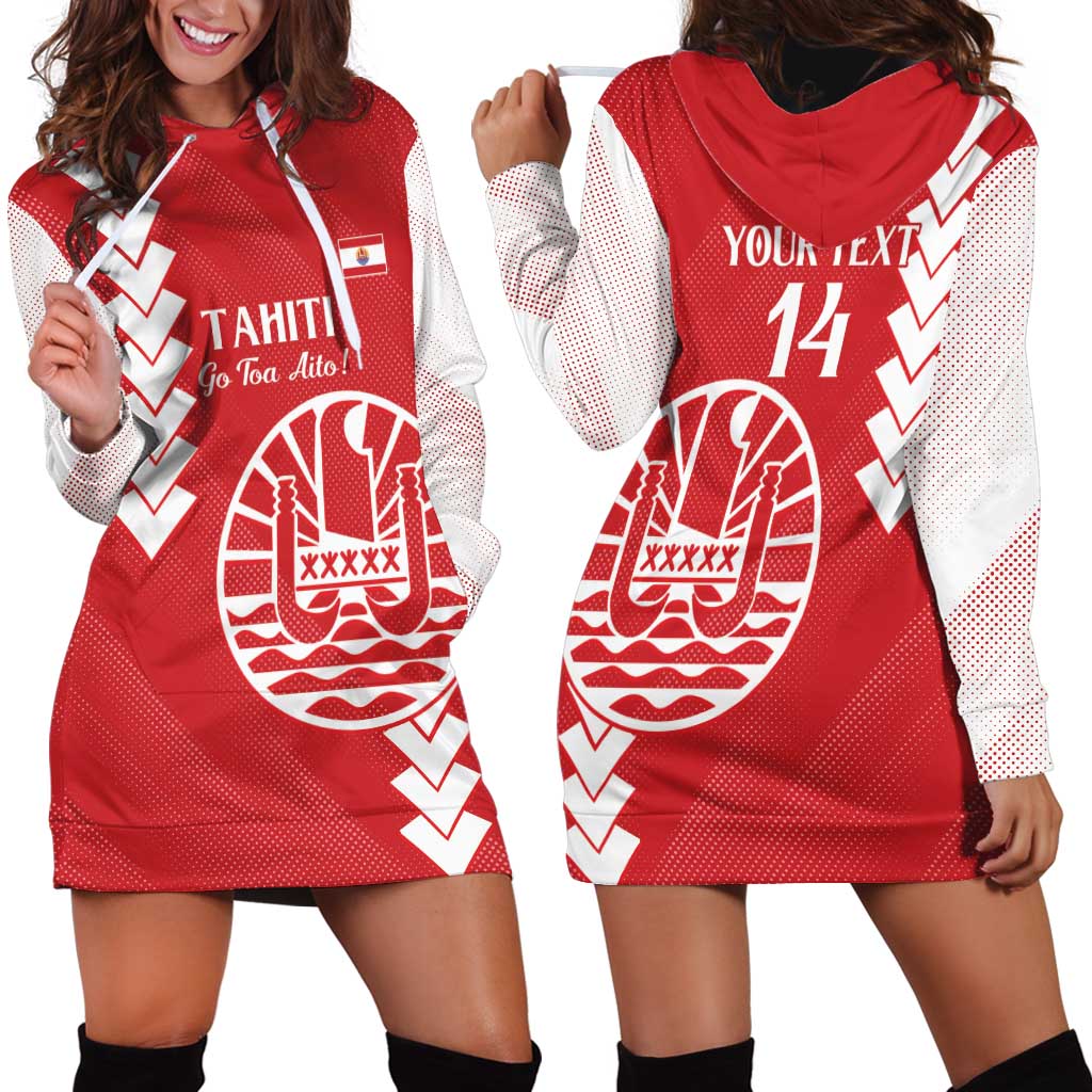 Custom Tahiti Football Hoodie Dress Go Toa Aito LT14 - Polynesian Pride