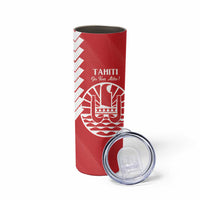 Custom Tahiti Football Skinny Tumbler Go Toa Aito LT14 - Polynesian Pride