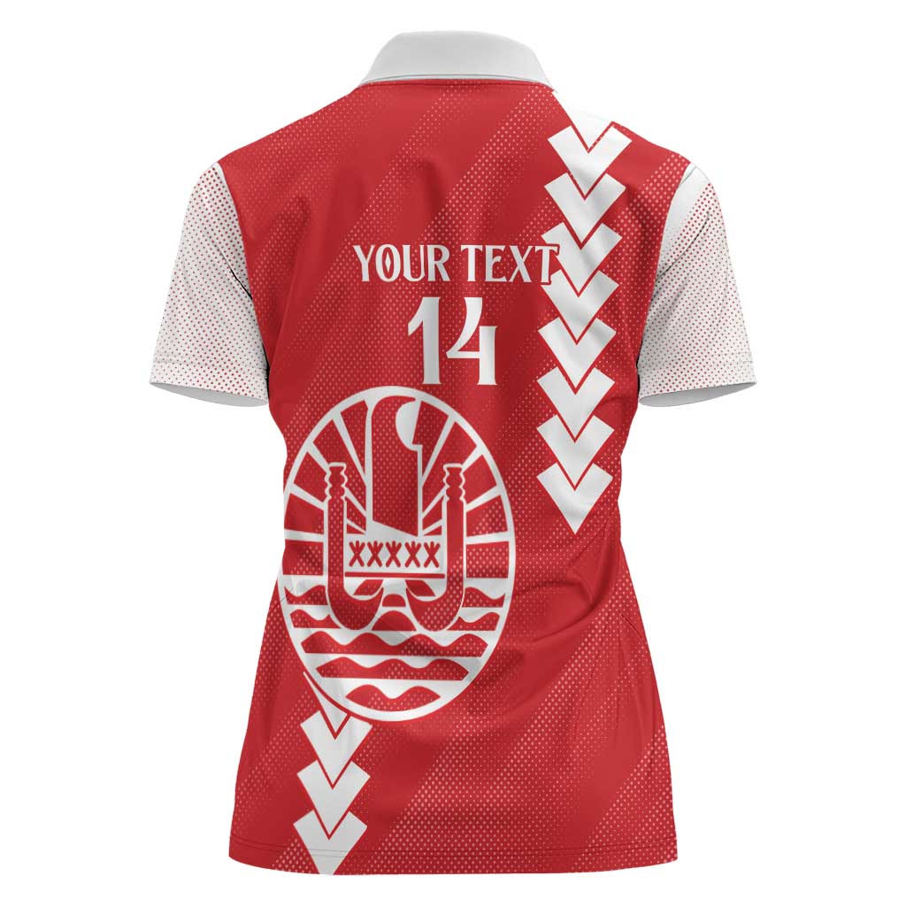 Custom Tahiti Football Women Polo Shirt Go Toa Aito LT14 - Polynesian Pride
