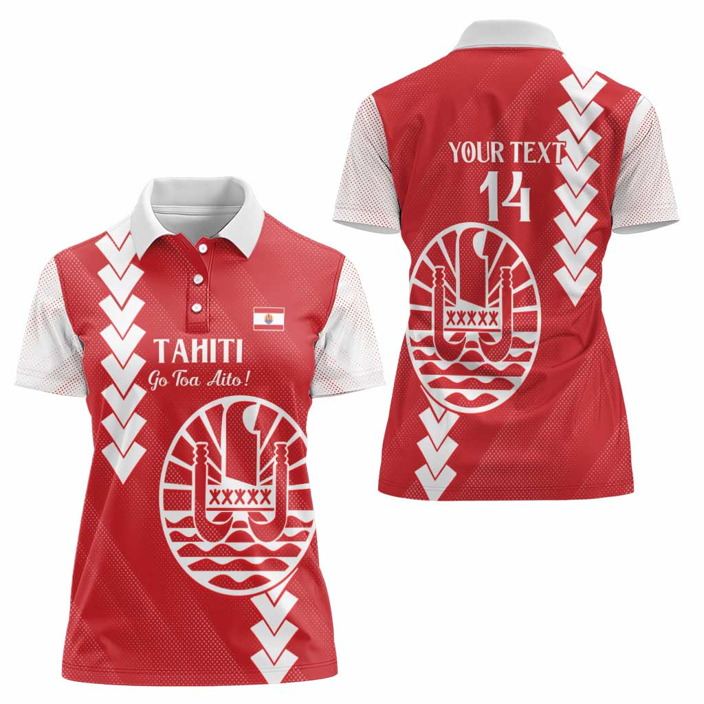 Custom Tahiti Football Women Polo Shirt Go Toa Aito LT14 - Polynesian Pride