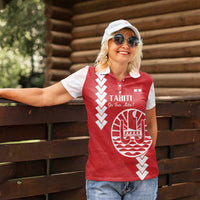 Custom Tahiti Football Women Polo Shirt Go Toa Aito LT14 - Polynesian Pride