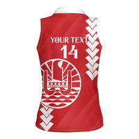 Custom Tahiti Football Women Sleeveless Polo Shirt Go Toa Aito LT14 - Polynesian Pride