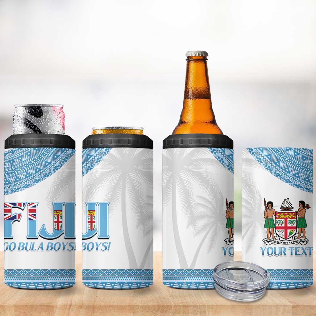 Custom Fiji Tapa Football 4 in 1 Can Cooler Tumbler Go Bula Boy! LT14 - Polynesian Pride
