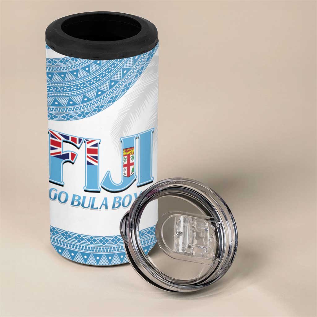 Custom Fiji Tapa Football 4 in 1 Can Cooler Tumbler Go Bula Boy! LT14 - Polynesian Pride
