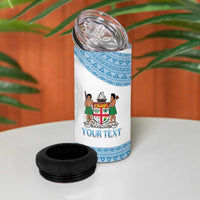 Custom Fiji Tapa Football 4 in 1 Can Cooler Tumbler Go Bula Boy! LT14 - Polynesian Pride
