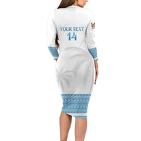 Custom Fiji Tapa Football Family Matching Long Sleeve Bodycon Dress and Hawaiian Shirt Go Bula Boy! LT14 - Polynesian Pride