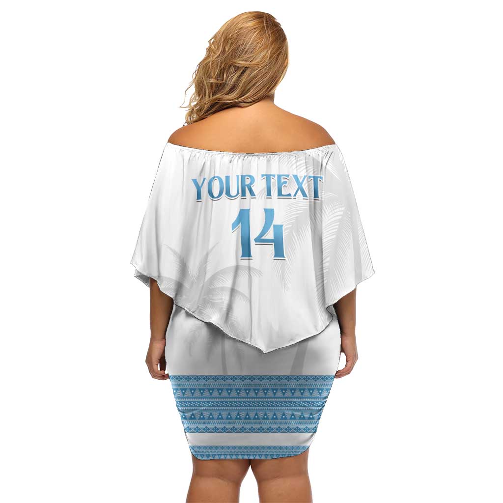 Custom Fiji Tapa Football Family Matching Off Shoulder Short Dress and Hawaiian Shirt Go Bula Boy! LT14 - Polynesian Pride