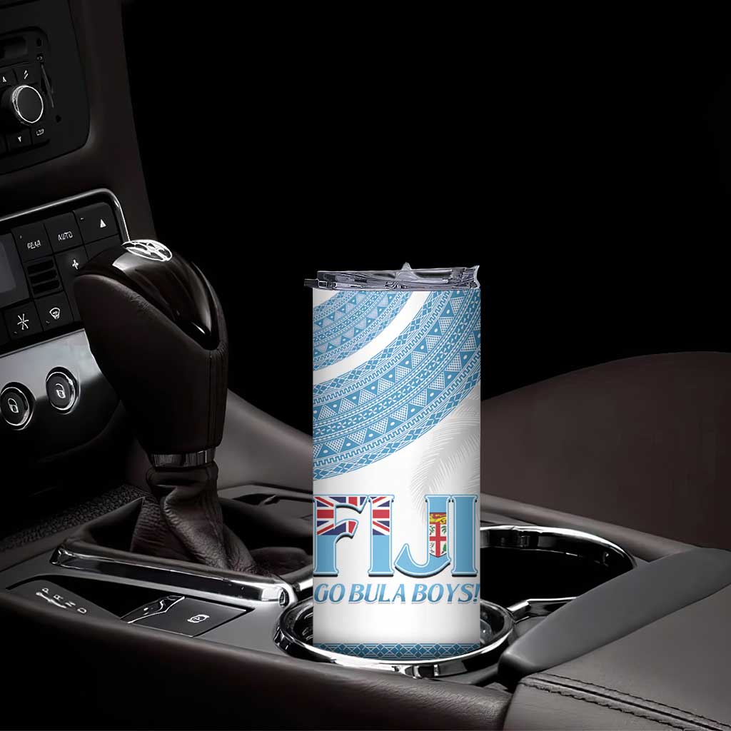 Custom Fiji Tapa Football Skinny Tumbler Go Bula Boy! LT14 - Polynesian Pride