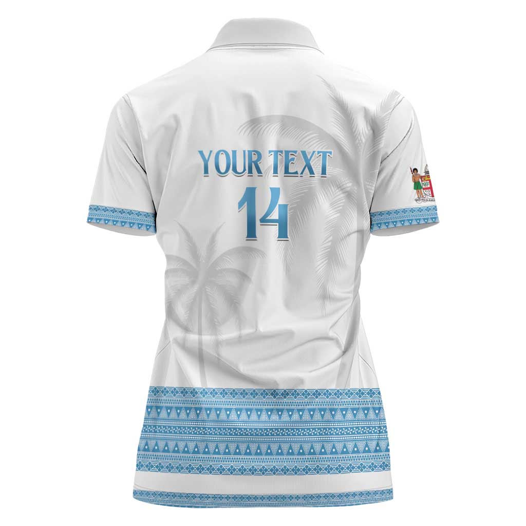 Custom Fiji Tapa Football Women Polo Shirt Go Bula Boy! LT14 - Polynesian Pride