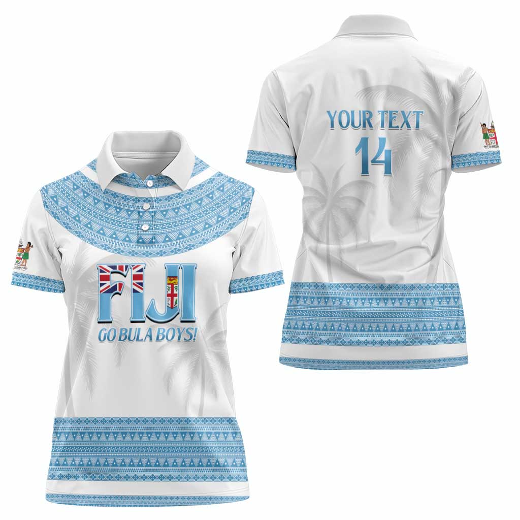 Custom Fiji Tapa Football Women Polo Shirt Go Bula Boy! LT14 - Polynesian Pride
