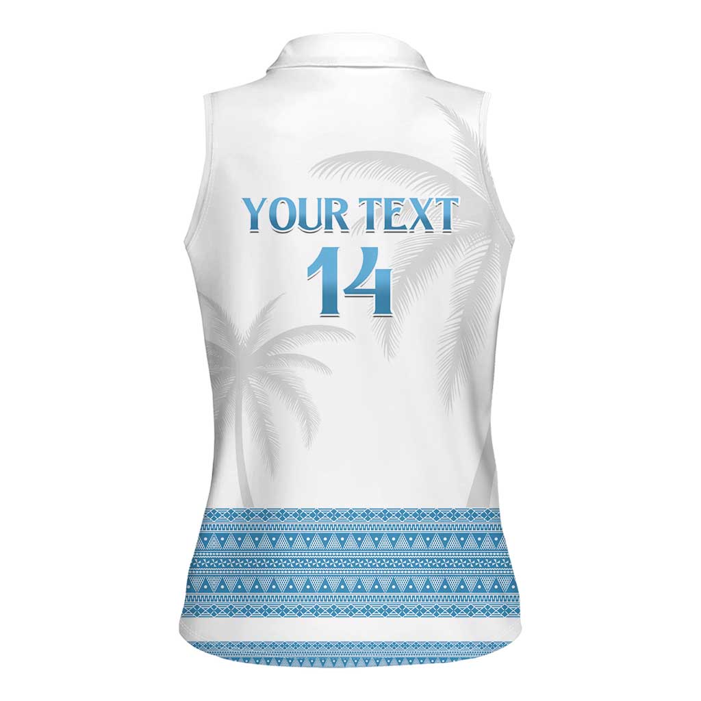 Custom Fiji Tapa Football Women Sleeveless Polo Shirt Go Bula Boy! LT14 - Polynesian Pride