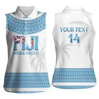 Custom Fiji Tapa Football Women Sleeveless Polo Shirt Go Bula Boy! LT14 - Polynesian Pride