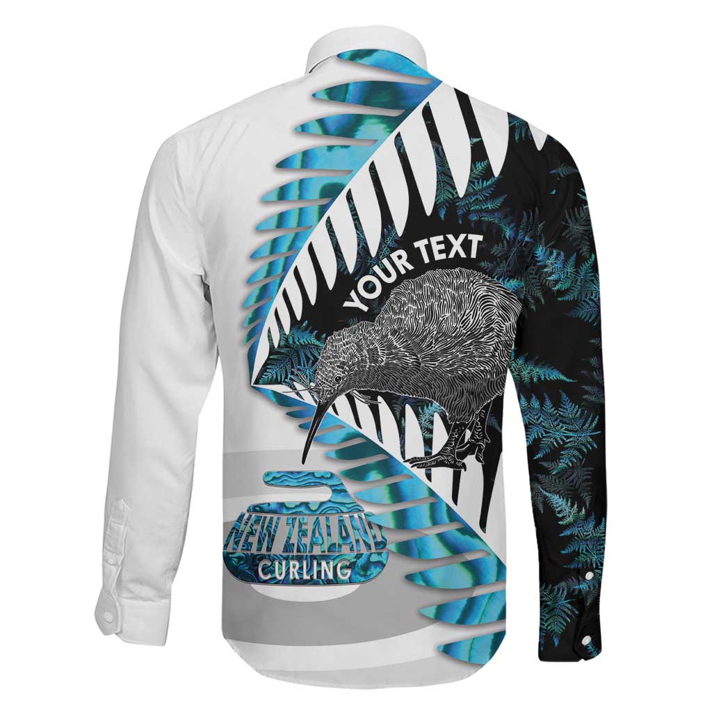 New Zealand Silver Fern Curling Personalised Family Matching Off Shoulder Short Dress and Hawaiian Shirt Aotearoa Kiwi Ponga Paua Shell Version LT14 - Polynesian Pride