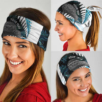 New Zealand Silver Fern Curling Personalised Neck Gaiter Aotearoa Kiwi Ponga Paua Shell Version - Polynesian Pride
