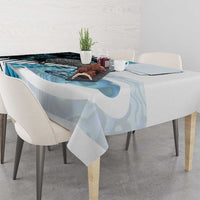 New Zealand Silver Fern Curling Personalised Tablecloth Aotearoa Kiwi Ponga Paua Shell Version - Polynesian Pride