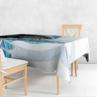 New Zealand Silver Fern Curling Personalised Tablecloth Aotearoa Kiwi Ponga Paua Shell Version - Polynesian Pride
