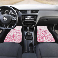 Pink White Polynesia Floral Sea Turtle Car Mats - Polynesian Pride