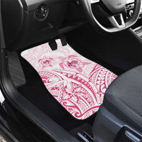 Pink White Polynesia Floral Sea Turtle Car Mats - Polynesian Pride