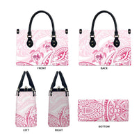 Pink White Polynesia Floral Sea Turtle Leather Bag - Polynesian Pride