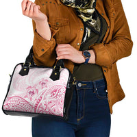 Pink White Polynesia Floral Sea Turtle Shoulder Handbag - Polynesian Pride