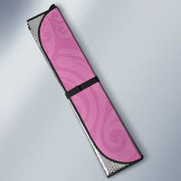 Custom New Zealand Silver Fern Rugby 2025 Auto Sun Shade All Black Aotearoa Maori Pink LT14 - Polynesian Pride