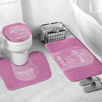 Custom New Zealand Silver Fern Rugby 2025 Bathroom Set All Black Aotearoa Maori Pink LT14 Mat Set Only (3 pcs) One Size Pink - Polynesian Pride