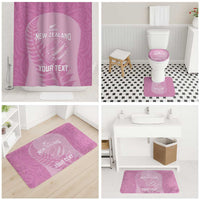 Custom New Zealand Silver Fern Rugby 2025 Bathroom Set All Black Aotearoa Maori Pink LT14 - Polynesian Pride