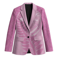 Custom New Zealand Silver Fern Rugby 2025 Blazer All Black Aotearoa Maori Pink LT14 Unisex Pink - Polynesian Pride
