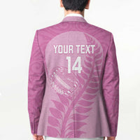 Custom New Zealand Silver Fern Rugby 2025 Blazer All Black Aotearoa Maori Pink LT14 - Polynesian Pride