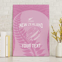 Custom New Zealand Silver Fern Rugby 2025 Canvas Wall Art All Black Aotearoa Maori Pink LT14 Without Frame Pink - Polynesian Pride