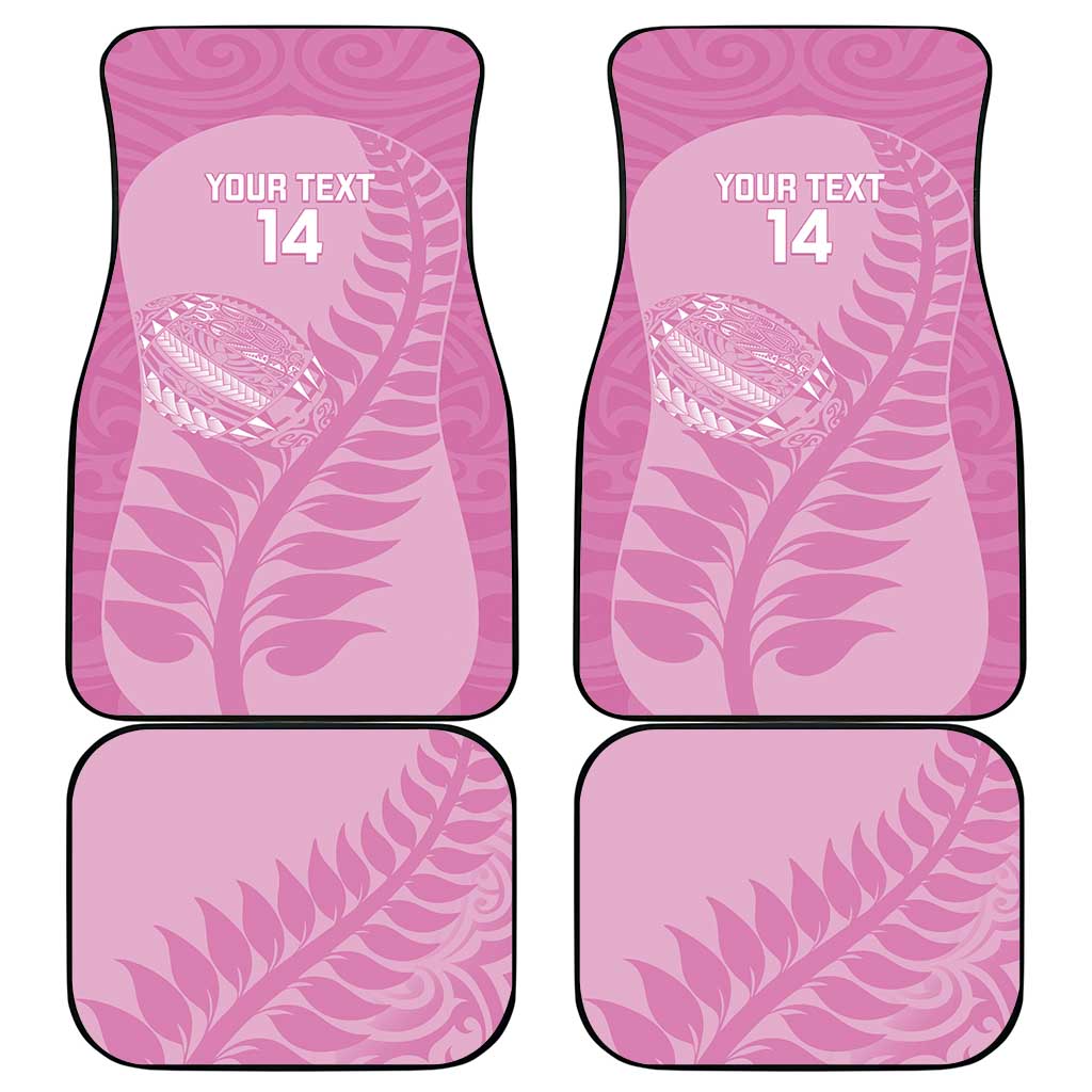 Custom New Zealand Silver Fern Rugby 2025 Car Mats All Black Aotearoa Maori Pink LT14 - Polynesian Pride