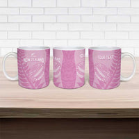 Custom New Zealand Silver Fern Rugby 2025 Ceramic Mug All Black Aotearoa Maori Pink LT14 - Polynesian Pride