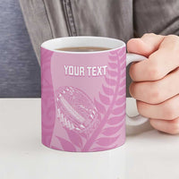 Custom New Zealand Silver Fern Rugby 2025 Ceramic Mug All Black Aotearoa Maori Pink LT14 - Polynesian Pride