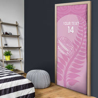 Custom New Zealand Silver Fern Rugby 2025 Door Cover All Black Aotearoa Maori Pink LT14 - Polynesian Pride