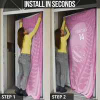 Custom New Zealand Silver Fern Rugby 2025 Door Cover All Black Aotearoa Maori Pink LT14 - Polynesian Pride
