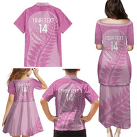 Custom New Zealand Silver Fern Rugby 2025 Family Matching Puletasi and Hawaiian Shirt All Black Aotearoa Maori Pink LT14 - Polynesian Pride