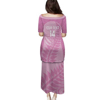 Custom New Zealand Silver Fern Rugby 2025 Family Matching Puletasi and Hawaiian Shirt All Black Aotearoa Maori Pink LT14 - Polynesian Pride