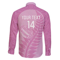 Custom New Zealand Silver Fern Rugby 2025 Family Matching Summer Maxi Dress and Hawaiian Shirt All Black Aotearoa Maori Pink LT14 - Polynesian Pride