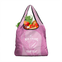 Custom New Zealand Silver Fern Rugby 2025 Grocery Bag All Black Aotearoa Maori Pink LT14 1-pack One Size Pink - Polynesian Pride