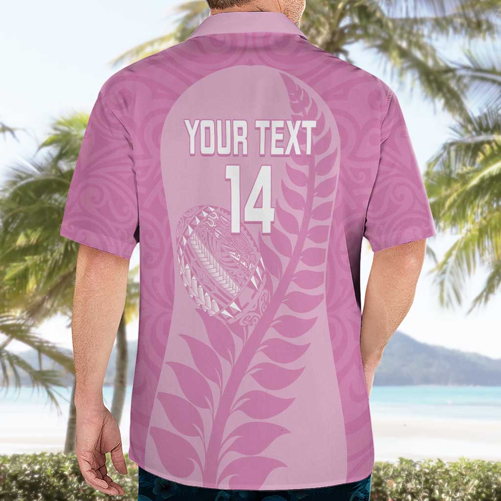 Custom New Zealand Silver Fern Rugby 2025 Hawaiian Shirt All Black Aotearoa Maori Pink LT14 - Polynesian Pride