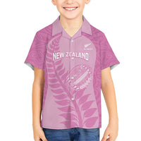Custom New Zealand Silver Fern Rugby 2025 Hawaiian Shirt All Black Aotearoa Maori Pink LT14 - Polynesian Pride